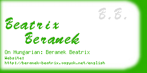 beatrix beranek business card